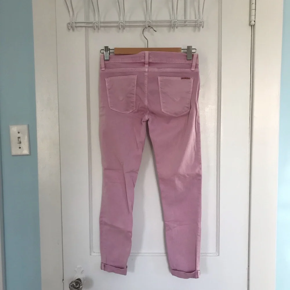 Hudson Jeans | Pink Pastel Denim Harkin Crop Super Skinny Cuff - Picture 3 of 9